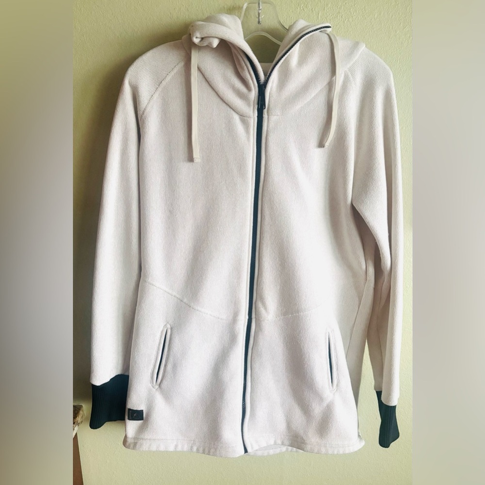 DESO Cream Zip Up Hoodie Made in the USA Size: Large